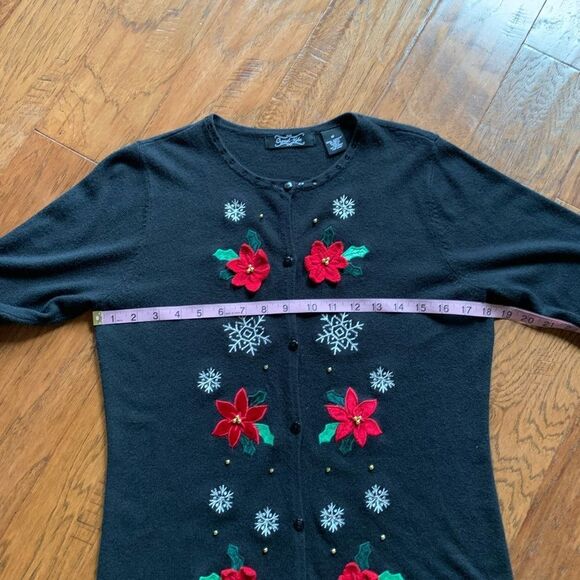 Vintage Crystal Kobe Christmas Cardigan Sweater - Picture 6 of 12